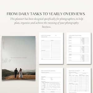 Photographers Printable Planner, Photography Business &amp; Session Plan ...