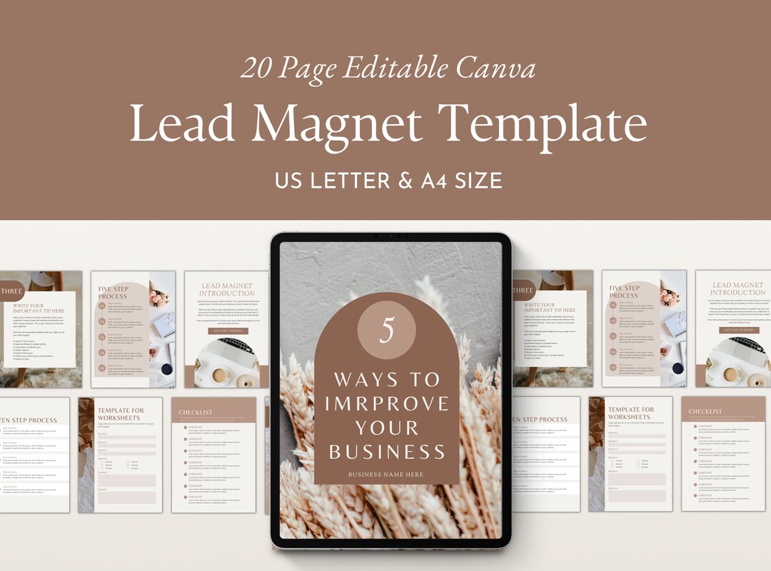 Lead Magnet Canva Template, Opt-in Freebie Business Template, Quick and ...