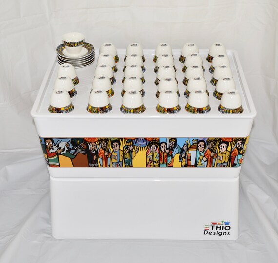 Ethiopian Eritrean Coffee Cups Saba ንግስተ ሳባ Edition - Ethiopian Eritrean Coffee Table Ethiopian Eritrean Coffee Cups Saba ንግስተ ሳባ Edition - Ethiopian Eritrean Coffee Table