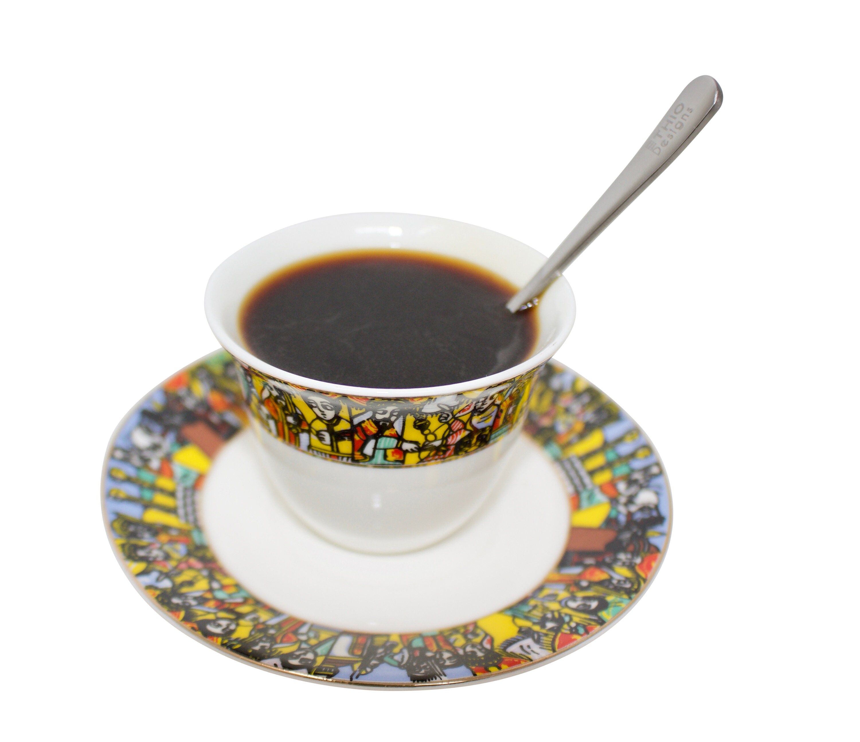 Ethiopian Coffee Set / Ethiopian Coffee Set with cup&saucer 12pcs saba