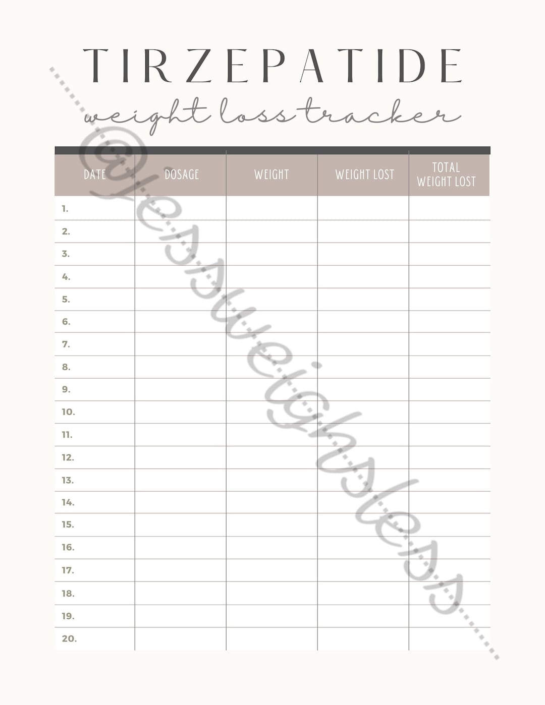 tirzepatide weight loss calculator Tirzepatide Weight Loss Tracker - Full Year, Weight Loss Tracker PDF,  Weight Tracker Printable