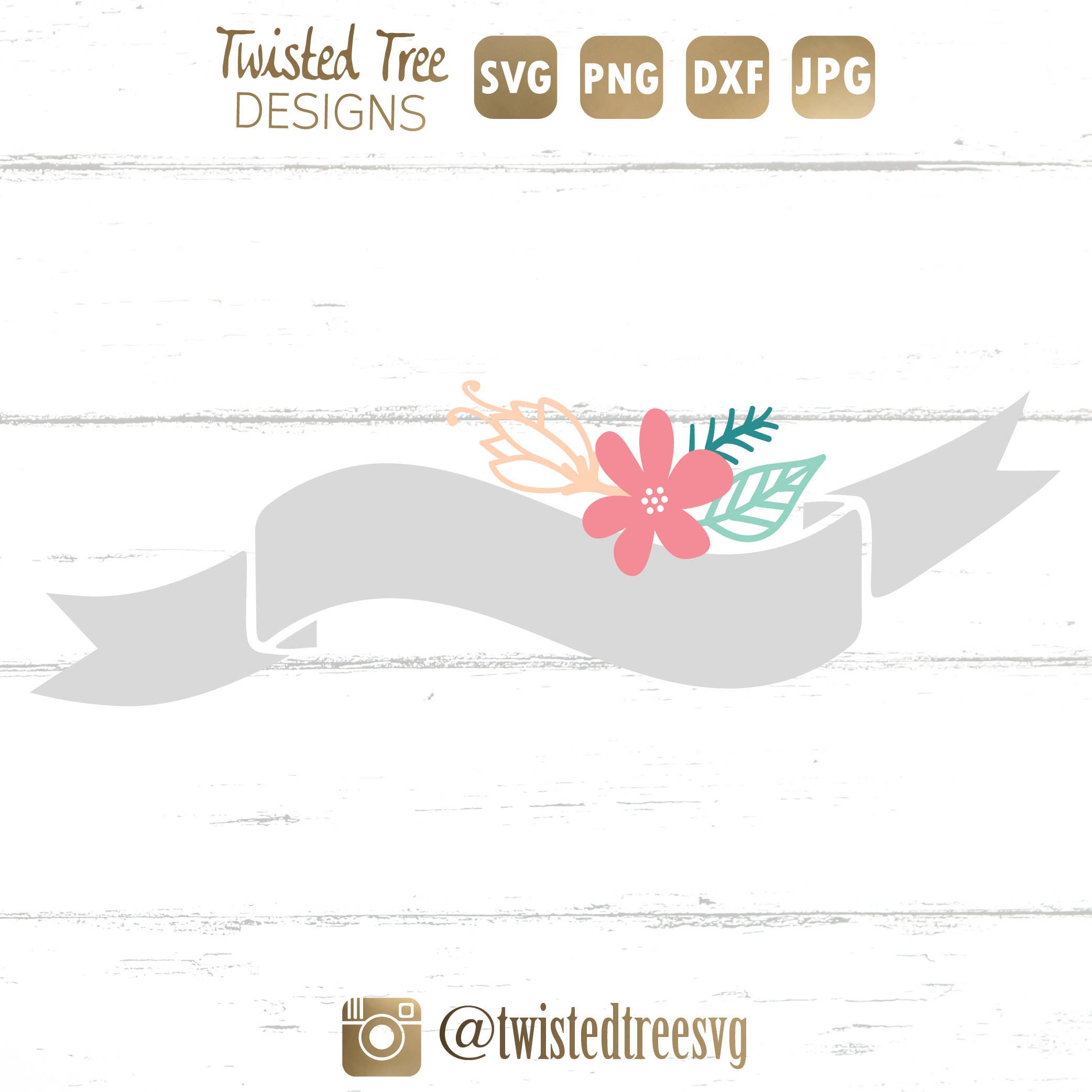 Download Spring Floral Banner Svg Spring Time Floral Cut File Etsy