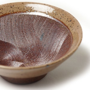 7.5 in Mortar bowl Japanese pottery Suribachi Mash Bowl Sakura Pink wabi sabi eco friendly Yamatada