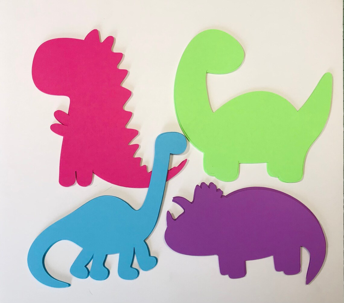 24 Paper Dinosaur Die Cut / Dinosaur Cut Out / Dinosaur Theme Etsy Canada