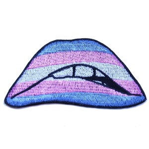 Transgender Pride Lips Patch