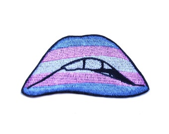 Parche de labios del orgullo transgénero