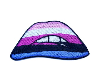 Genderfluid Pride Lips Patch