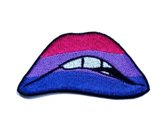 Parche de labios del orgullo bisexual