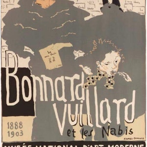 Bonnard Vuillard Musee National D'art Modrene Original Vintage Poster, 1955