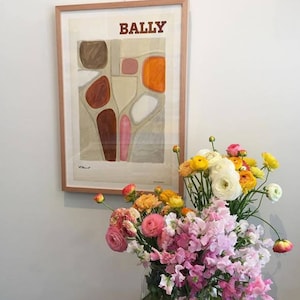 Original Vintage poster french Bally Abstract 1971 by Villemot image 1