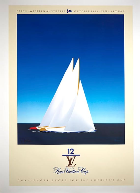 Original Vintage Poster LOUIS VUITTON CUP 1987 