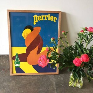 Original Vintage Poster French - Perrier Fou De Soleil 1980