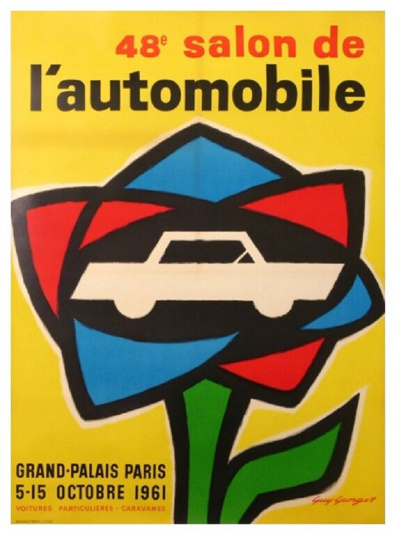 49 Salon De Lautomobile Grand Palais Paris Original Vintage Etsy