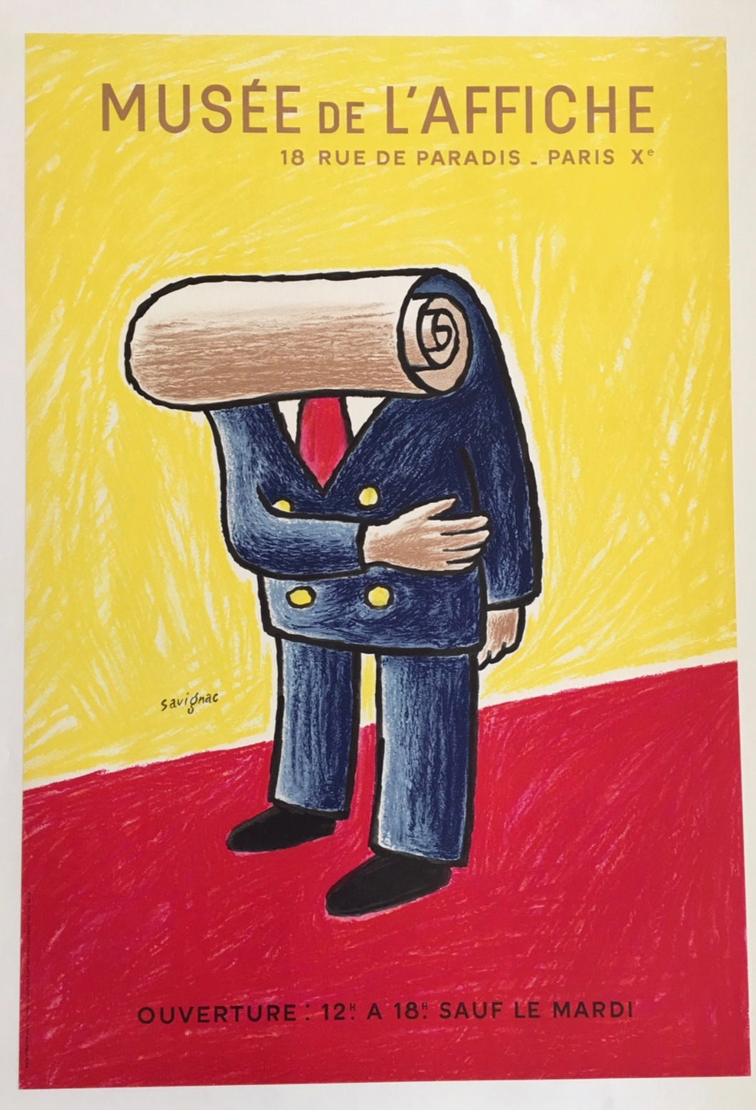 ☆貴重本人サイン入　SAVIGNAC Musee de L'affiche’82 ☆貴重本人サイン入 SAVIGNAC Musee de L'affiche'82