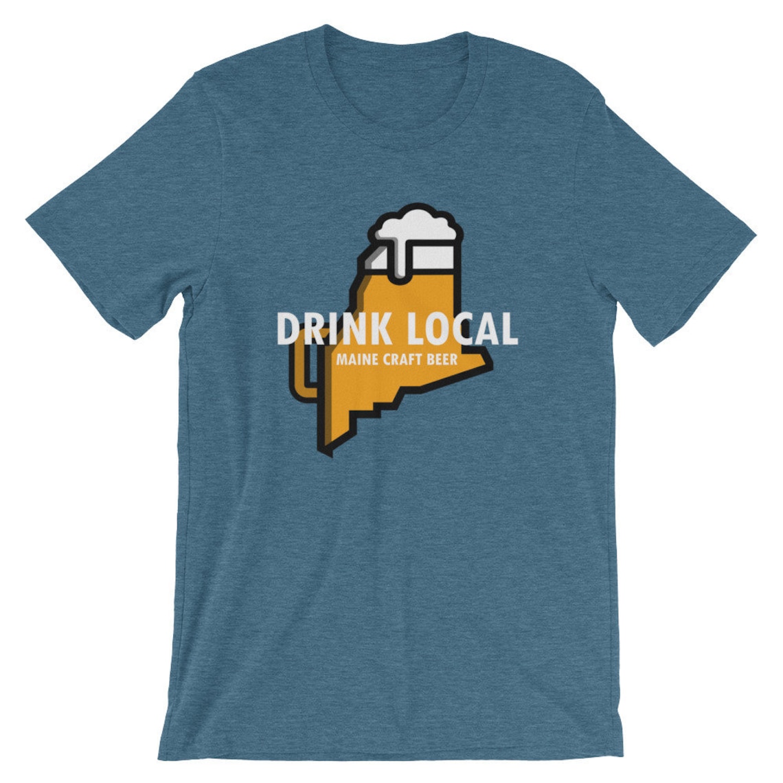 Drink Local Maine Craft Beer Tshirt Men s Craft Beer Etsy UK