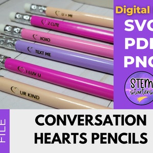 Pencil Jig with Conversation Hearts for Glowforge