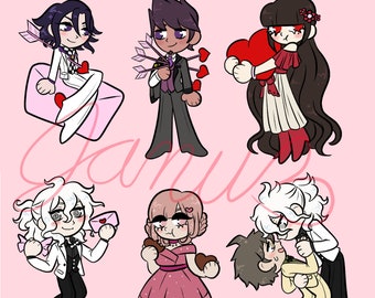 Danganronpa Valentines Day Stickers