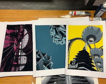 Grabados en lino en las ventanas de Tutein & Koch, Farvergade Copenhague