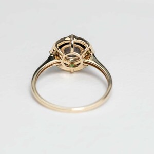 Black Opal Black Agate Engagement Ring