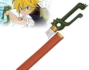 28.75" Seven Deadly Sins - Meliodas' Dragon Handle Broken Sword