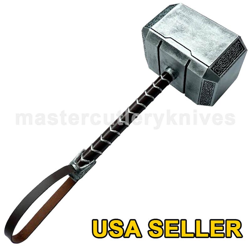 Actual Size Scale Full Resin Avengers Thor Hammer 1 1 Replica Prop Mjolnir cosplay USA With Resin Base image 4