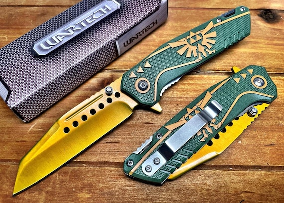 Tactical 7.75 Spring Assisted Pocket Knife Legend of Zelda Knives