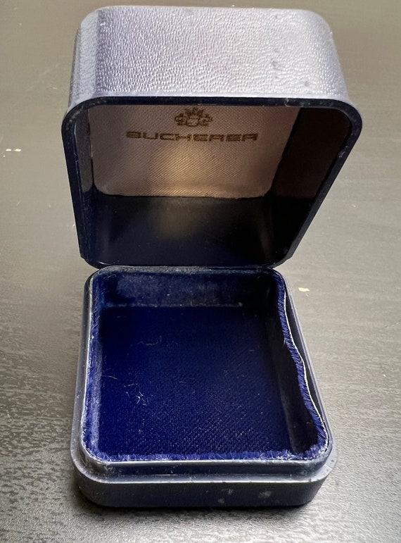 Vintage Blue BUCHERER Jewelry Storage Box; Blue Pl