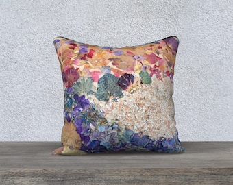 Pillow cover 18x18 pillowcase for sofa square linen pillow cover floral for living room decor refresher
