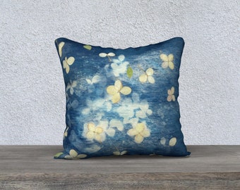 pillow cover 18x18 blue pillow case for sofa square linen pillow cover for living room decor refresher