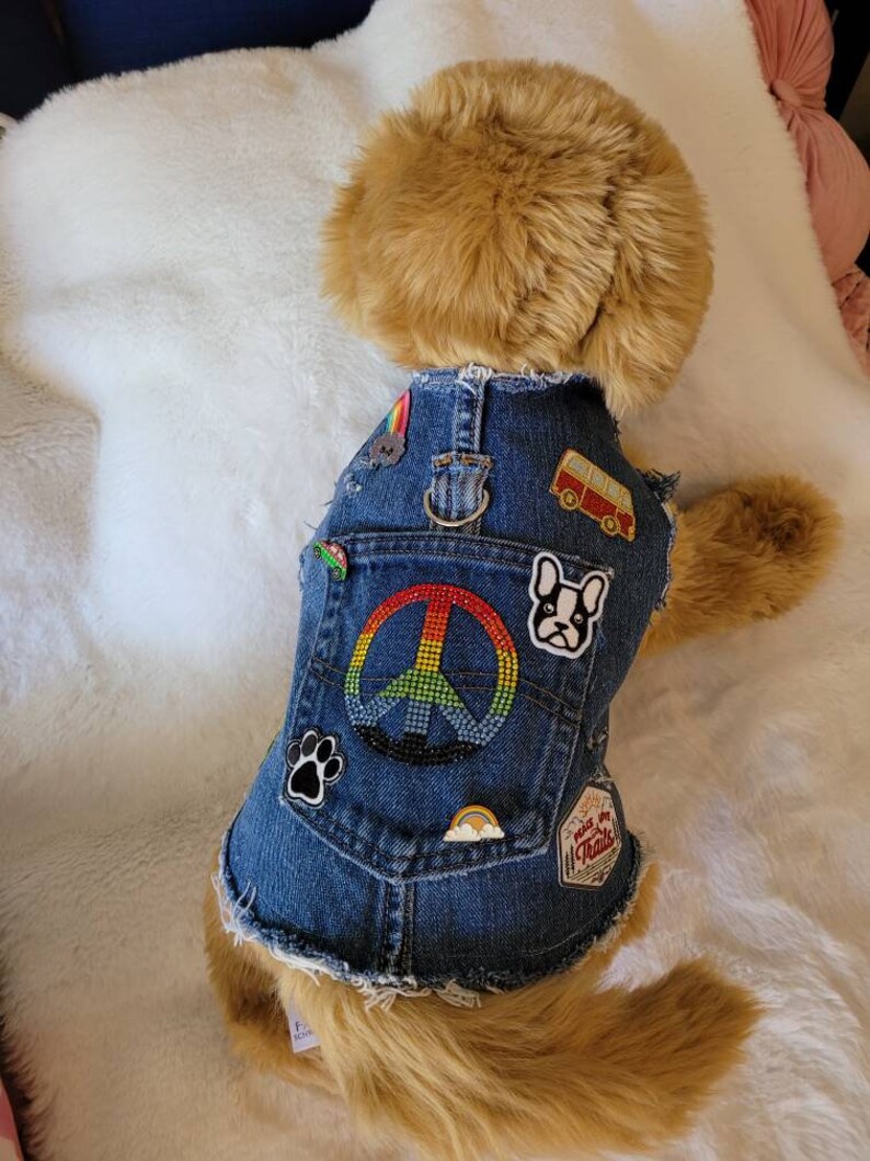 Custom Denim Dog Harness Vests/jackets dogs XSM Etsy