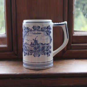Vintage Delftblue, Holland, Heineken Ceramic Tankard