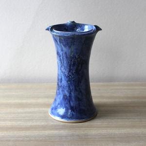 Hand Made Scottish Blue Glazed Pottery Vase