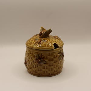 Vintage Secla keramische honingpot met deksel