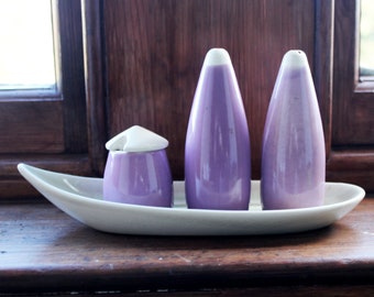 Vintage Bourne Denby Twin Tone Cruet Set