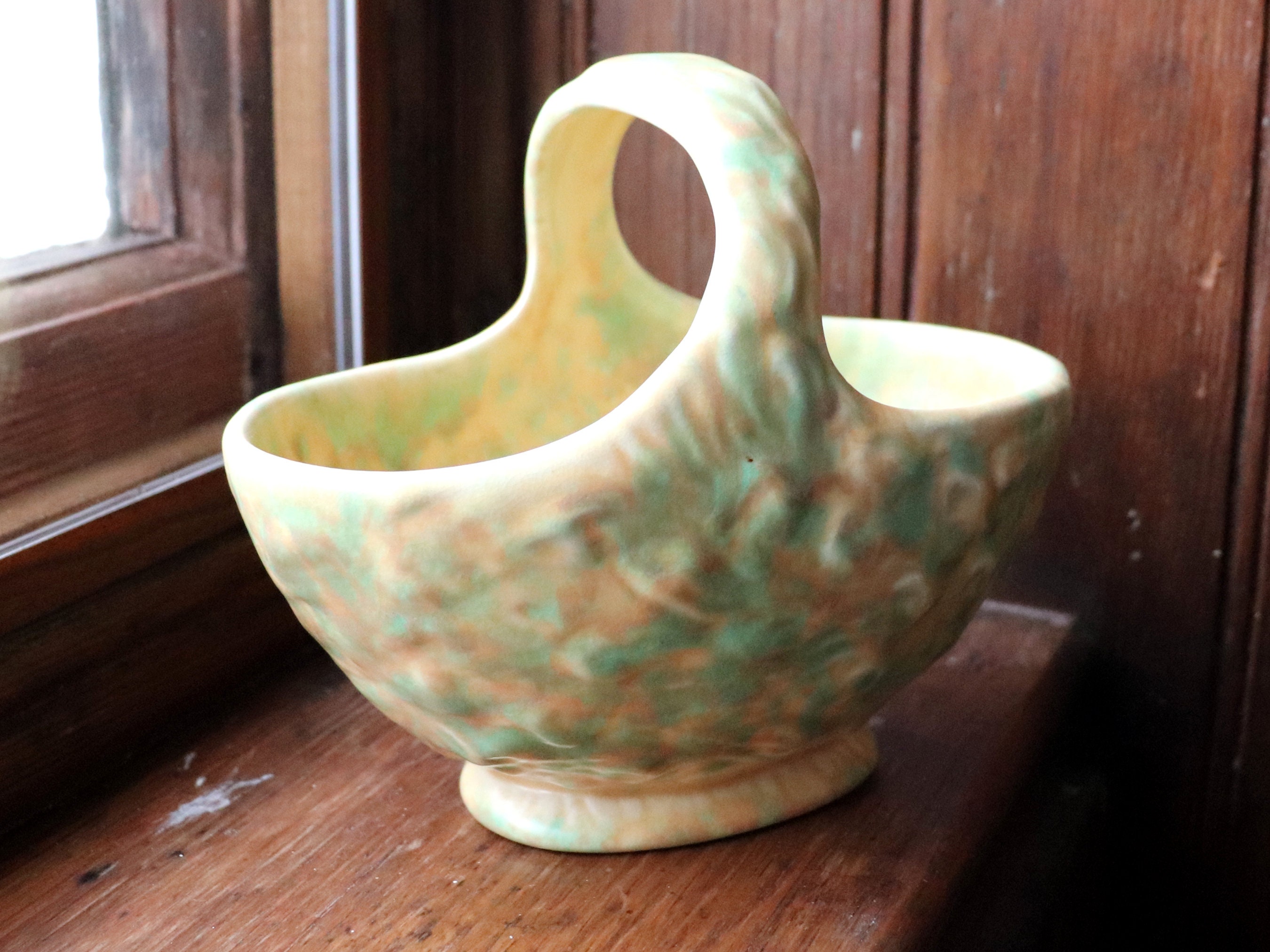 Vintage Flaxman Wade Heath England Ceramic Posy Dish/basket Etsy