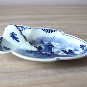 Vintage Delft - Hand Painted Serving Dish/Plate with Handle