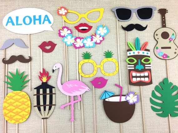 Pineapple Sunglasses /& 8pc Multi-Colour Lei Flower Garland Hawaiian Party Set