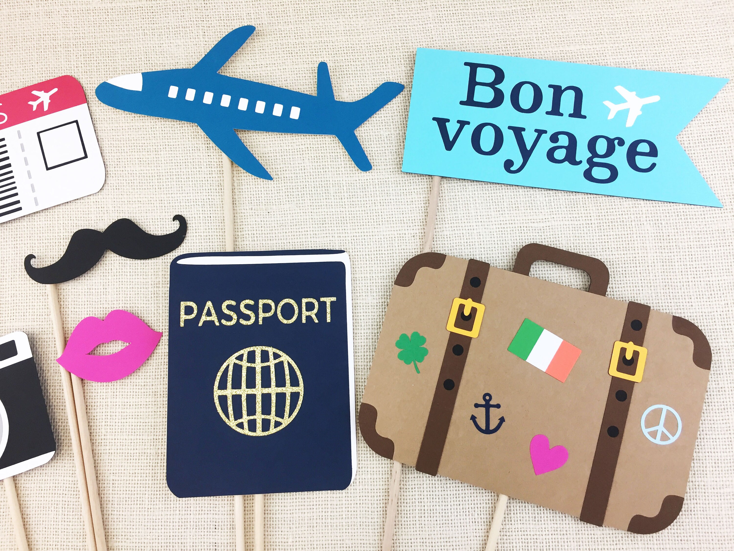 Farewell Party Photo Booth Props / Travel Theme Props / Etsy