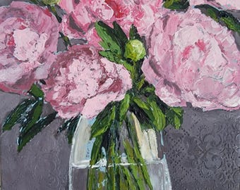 Pink Peonies Digital Art Print 11x14