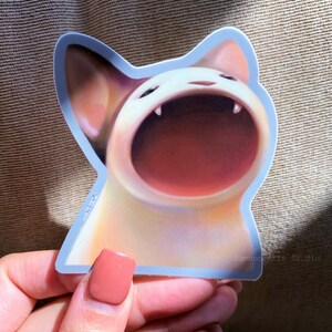 Pop Cat Cute Vinyl Sticker ( for laptops, water bottle, planner, phone)