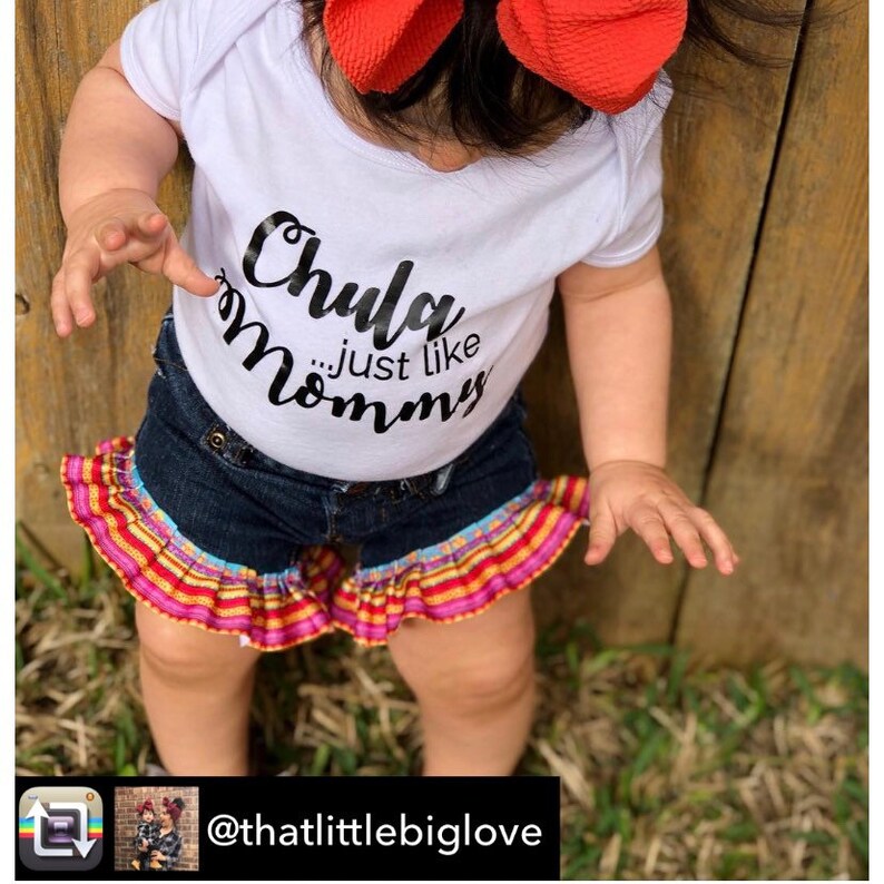 Chula Just Like Mommy Baby Onesie White and Black