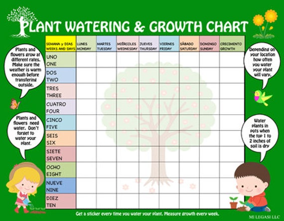 Plant Watering Chart