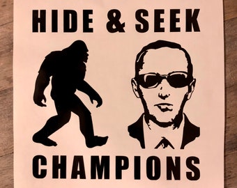Bigfoot vs. D.B Cooper decal 5in