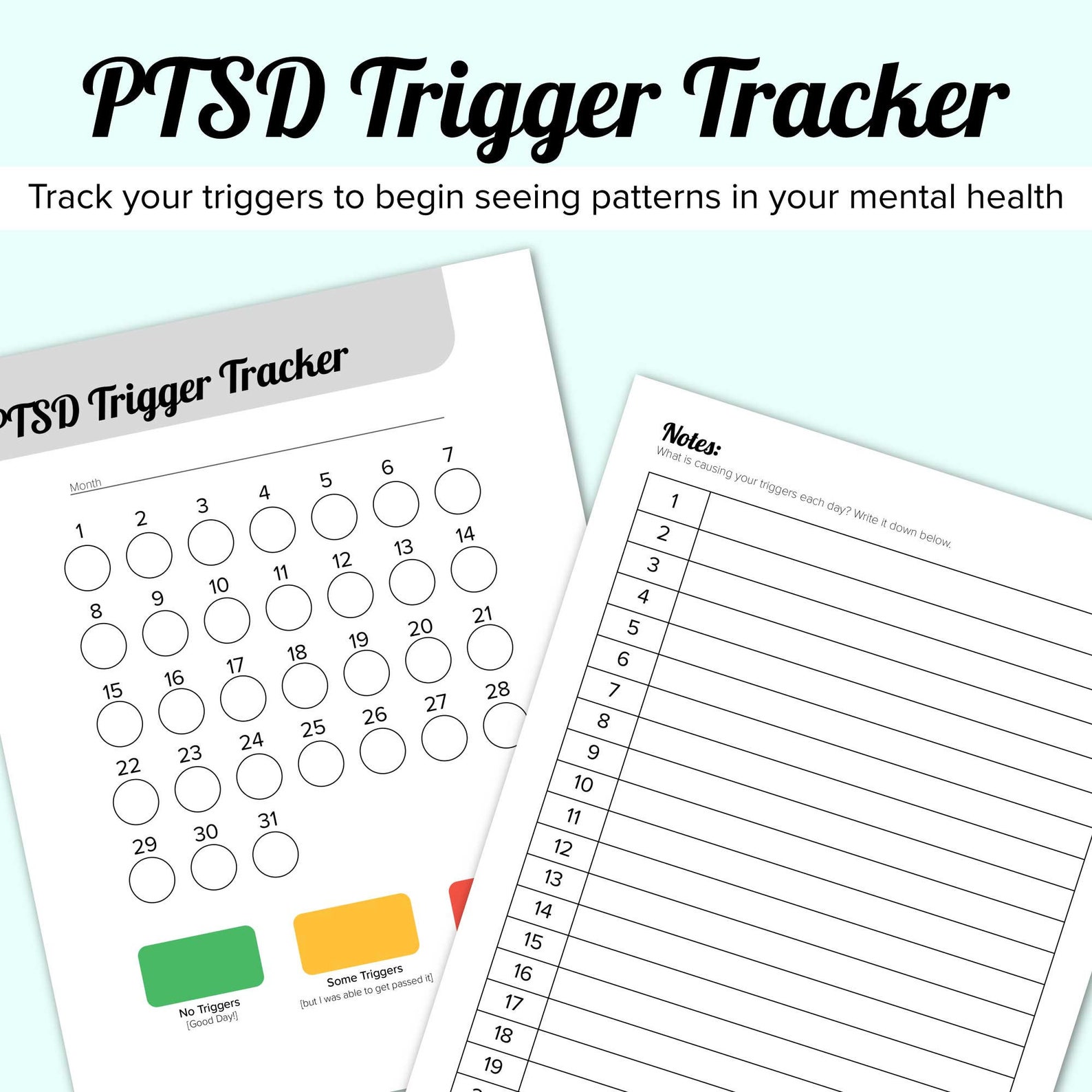 Ptsd Tracker Printable