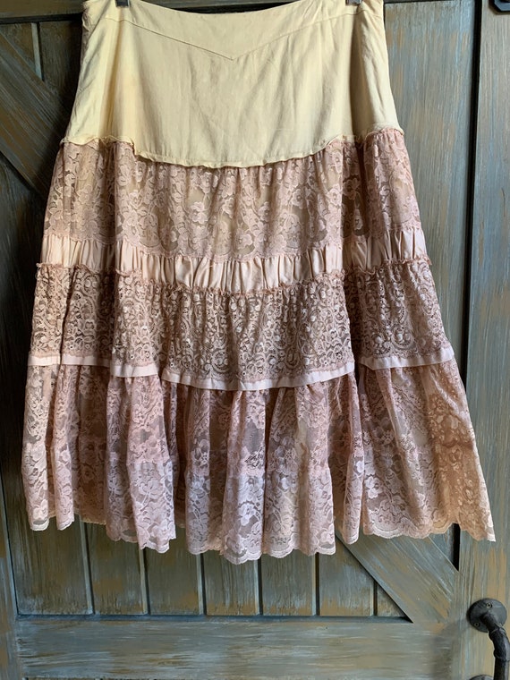 Vintage Lace Tiered skirt