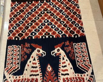 Handwoven Organic Cotton Ikat Sarong Shawl: East Sumba Textile Art