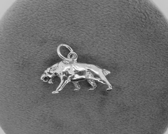 Sterling Silver Sabretooth Tiger Charm