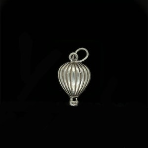 Hot Air Balloon Charm, Silver