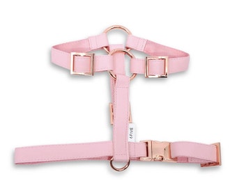 Blush Dog and Cat Harness in Rose Gold Hardware