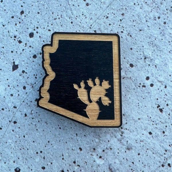 Arizona State Wood Magnet